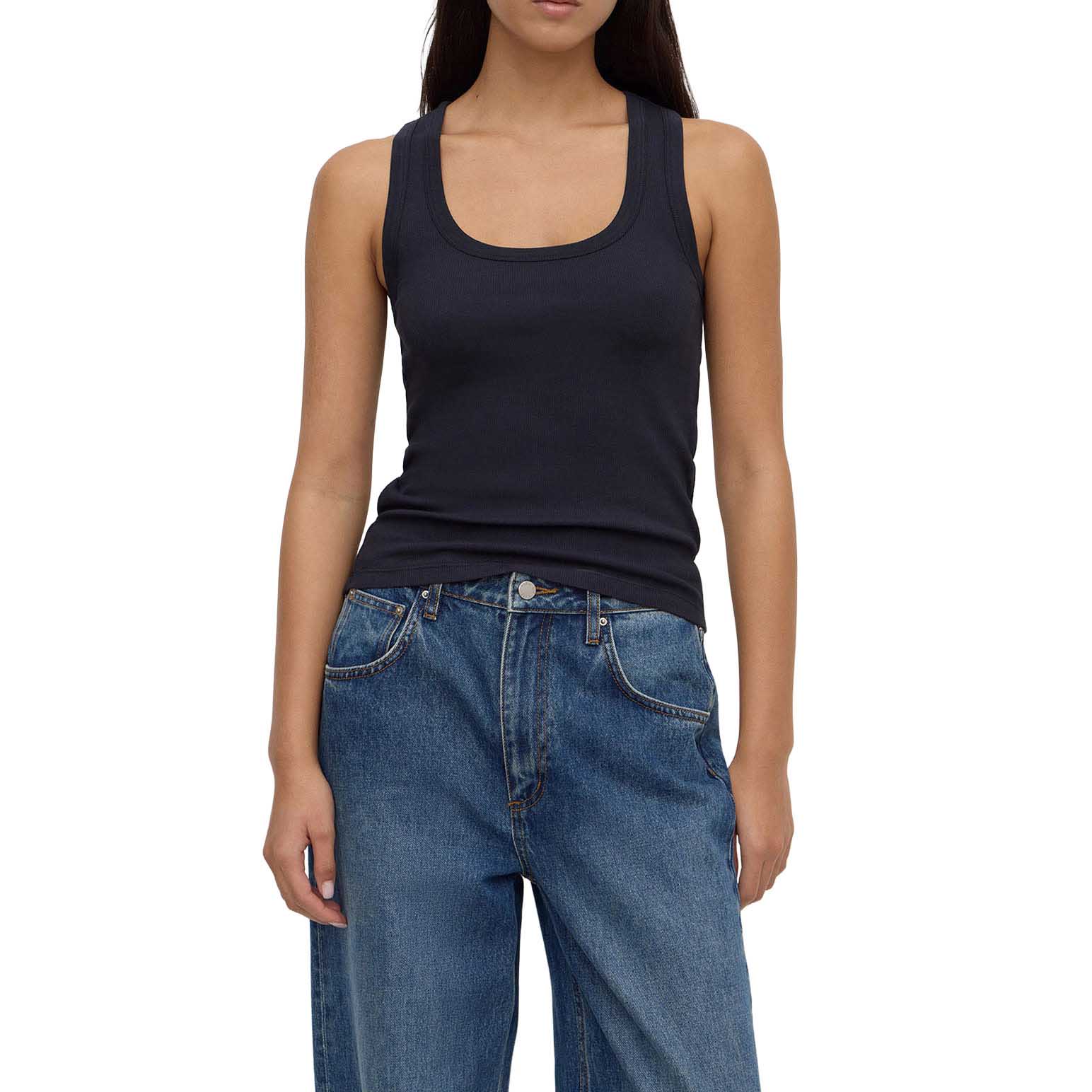 Assembly Label Robyn Scoop Neck Rib Tank True Navy